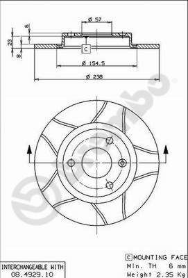 BREMBO Bremsscheibe (08.4929.75)