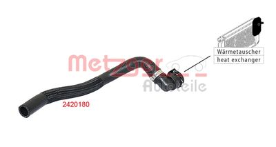 METZGER Schlauch, Wärmetauscher-Heizung (2420180) METZGER Schlauch, Wärmetauscher-Heizung (2420180)