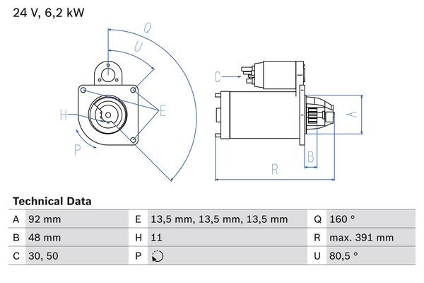BOSCH Starter (0 986 018 370)