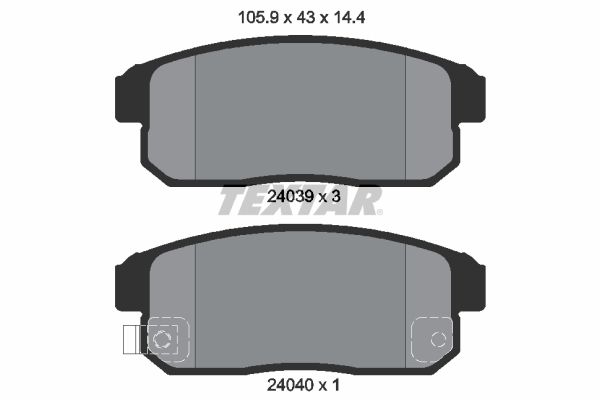 TEXTAR Bremsbelagsatz, Scheibenbremse (2403901)