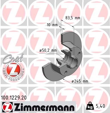 ZIMMERMANN Bremsscheibe (100.1229.20)