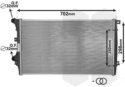 VAN WEZEL Kühler, Motorkühlung (58002206) Thumbnail