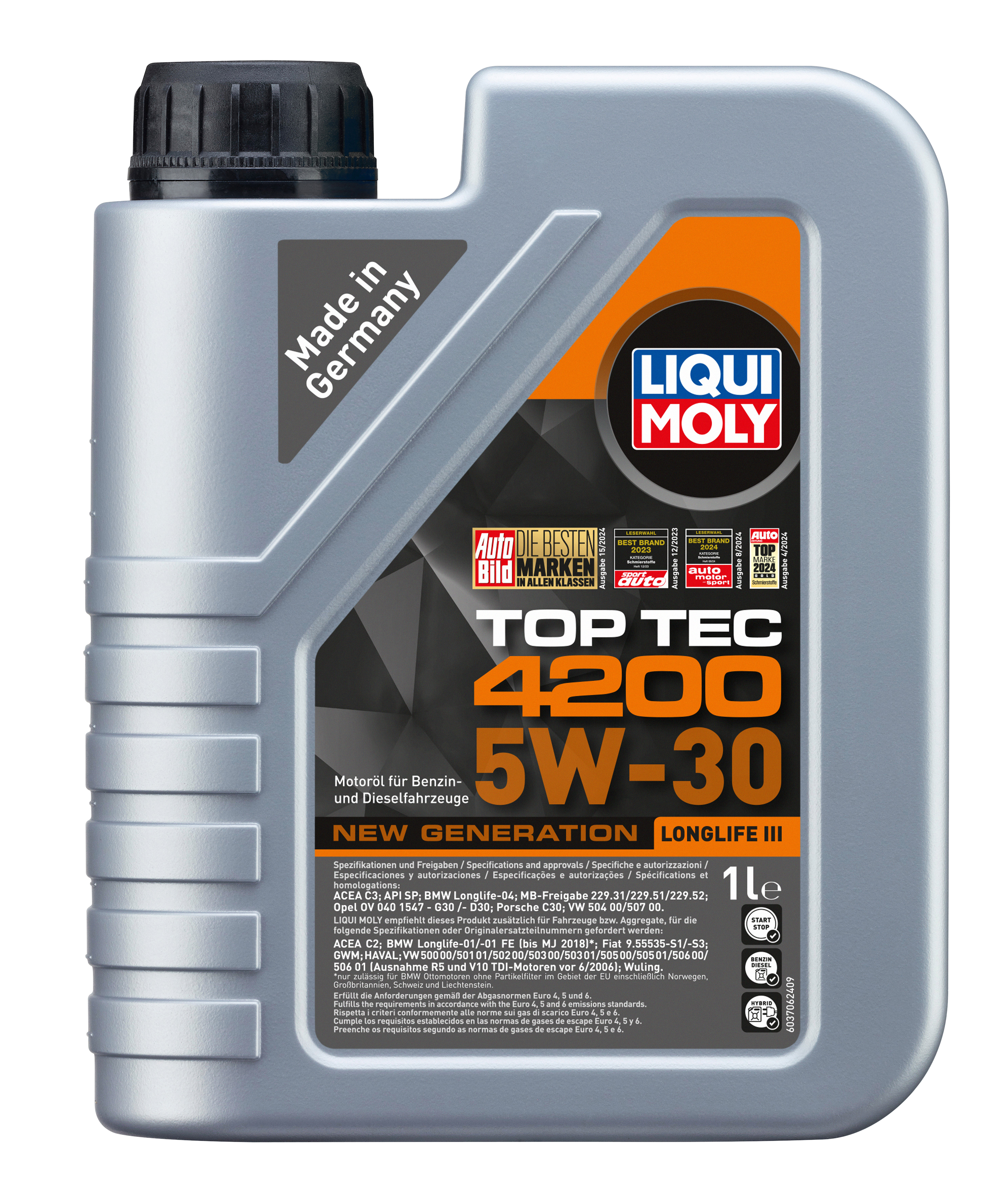 LIQUI MOLY Top Tec 4200 5W-30 New Generation, 1 l (3706) LIQUI MOLY Top Tec 4200 5W-30 New Generation, 1 l (3706)