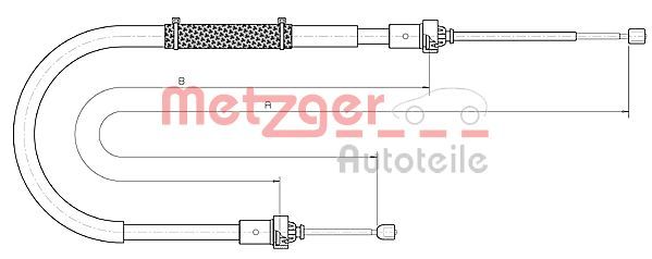 METZGER Seilzug, Feststellbremse (10.6895)