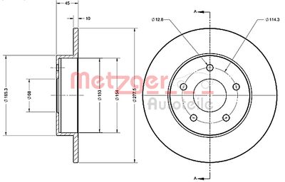 METZGER Bremsscheibe (6110300)