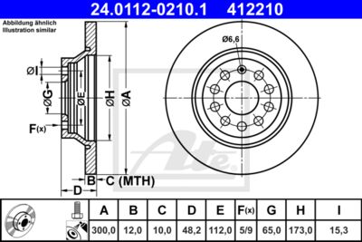 ATE Bremsscheibe (24.0112-0210.1)