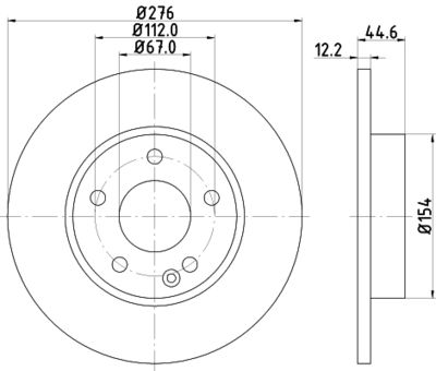 HELLA Bremsscheibe (8DD 355 128-261)