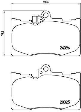 BREMBO Bremsbelagsatz, Scheibenbremse (P 83 072)