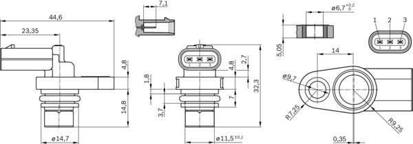 BOSCH Sensor, Nockenwellenposition (0 232 103 099) BOSCH Sensor, Nockenwellenposition (0 232 103 099)