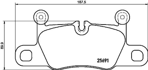 BREMBO Bremsbelagsatz, Scheibenbremse (P 65 031)