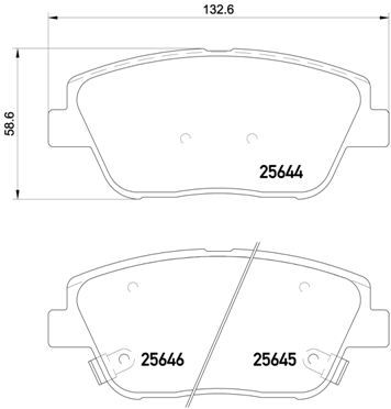 BREMBO Bremsbelagsatz, Scheibenbremse (P 30 066)