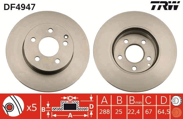 TRW Bremsscheibe (DF4947)