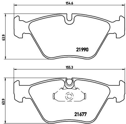 BREMBO Bremsbelagsatz, Scheibenbremse (P 06 065)