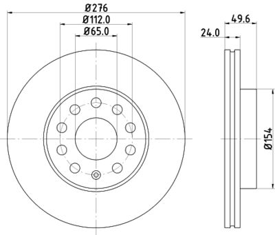 HELLA Bremsscheibe (8DD 355 122-721)