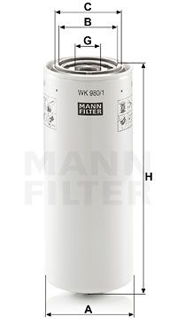 MANN-FILTER Kraftstofffilter (WK 980/1)
