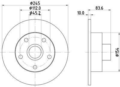 HELLA Bremsscheibe (8DD 355 104-231)