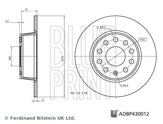 BLUE PRINT Bremsscheibe (ADBP430012)