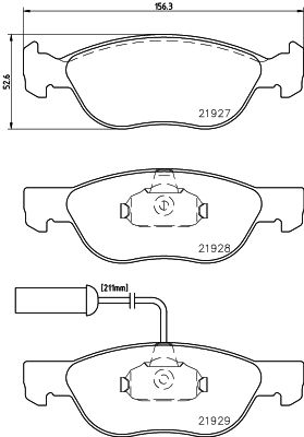 HELLA PAGID Bremsbelagsatz, Scheibenbremse (8DB 355 007-901)