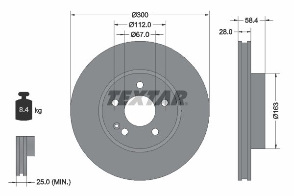 TEXTAR Bremsscheibe (93123403) 4019722457746 93123403