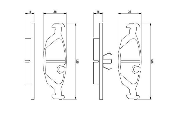 BOSCH Bremsbelagsatz, Scheibenbremse (0 986 460 996) BOSCH Bremsbelagsatz, Scheibenbremse (0 986 460 996)