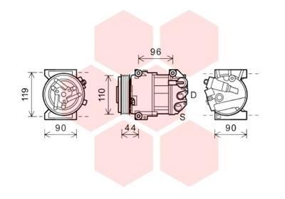 VAN WEZEL Kompressor, Klimaanlage (0100K125)