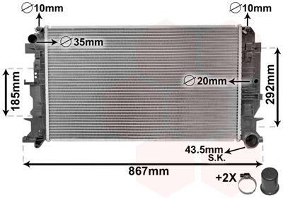 VAN WEZEL Kühler, Motorkühlung (58002271) Thumbnail