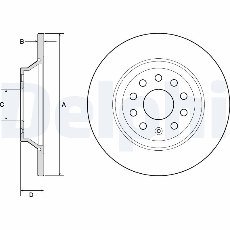 DELPHI Bremsscheibe (BG4751C) DELPHI Bremsscheibe (BG4751C)