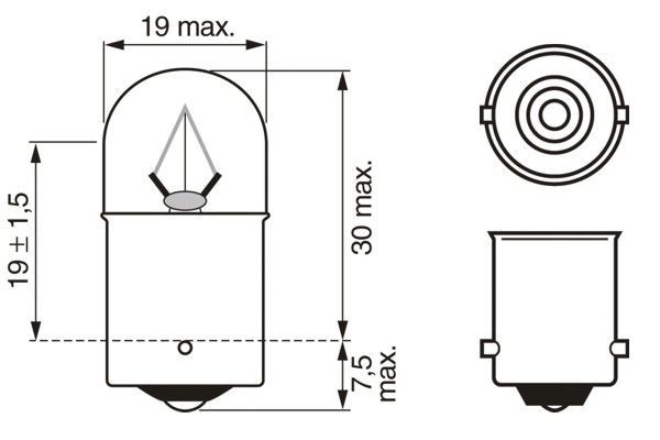 BOSCH Glühlampe, Schlussleuchte (1 987 302 505) 3165141239096 1 987 302 505