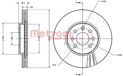METZGER Bremsscheibe (6110261)