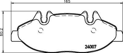 HELLA Bremsbelagsatz, Scheibenbremse (8DB 355 010-651)