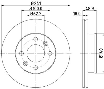 HELLA Bremsscheibe (8DD 355 112-791)