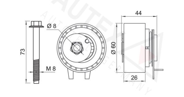 AUTEX Spannrolle, Zahnriemen (654451)