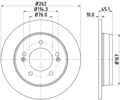HELLA Bremsscheibe (8DD 355 129-451)