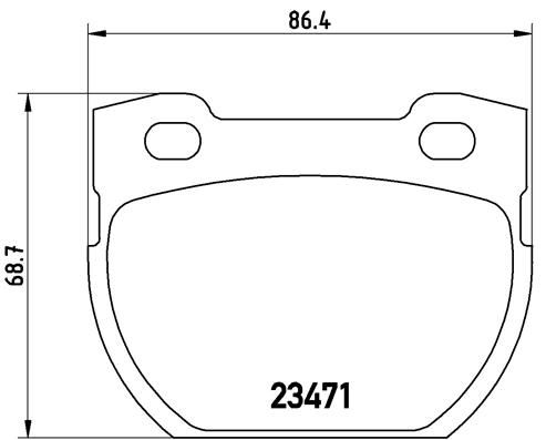 BREMBO Bremsbelagsatz, Scheibenbremse (P 44 007)