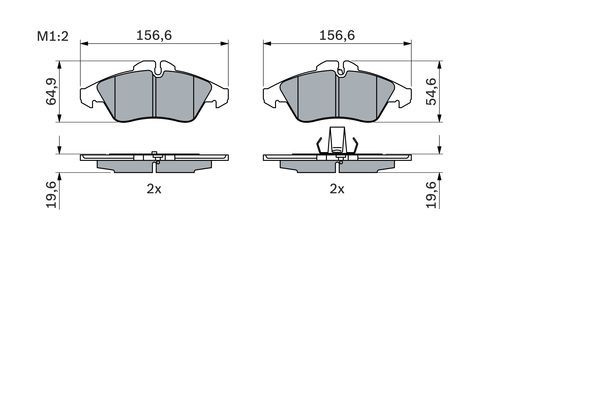 BOSCH Bremsbelagsatz, Scheibenbremse (0 986 424 218) BOSCH Bremsbelagsatz, Scheibenbremse (0 986 424 218)