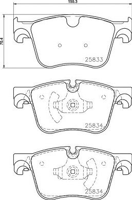 BREMBO Bremsbelagsatz, Scheibenbremse (P 61 127)