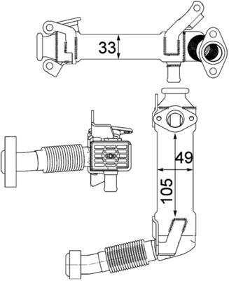 MAHLE Kühler, Abgasrückführung (CE 11 000P) MAHLE Kühler, Abgasrückführung (CE 11 000P)