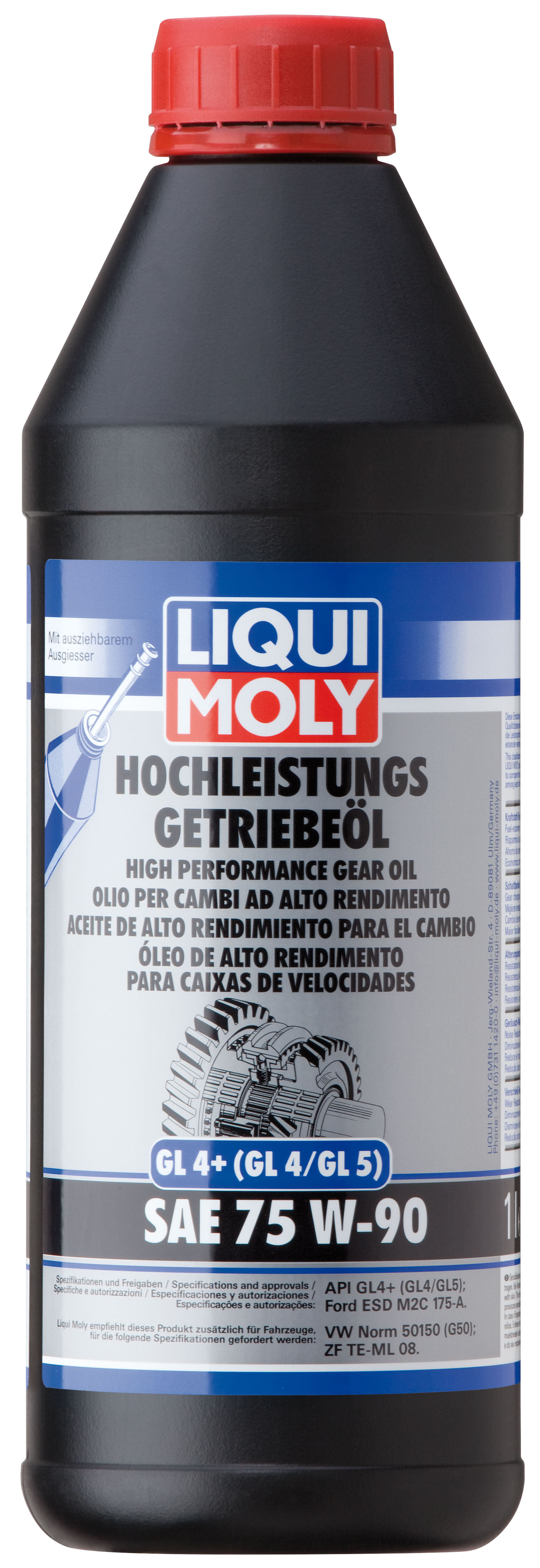 LIQUI MOLY Hochleistungs-Getriebeöl (GL4+) SAE 75W-90, 1 l (4434)