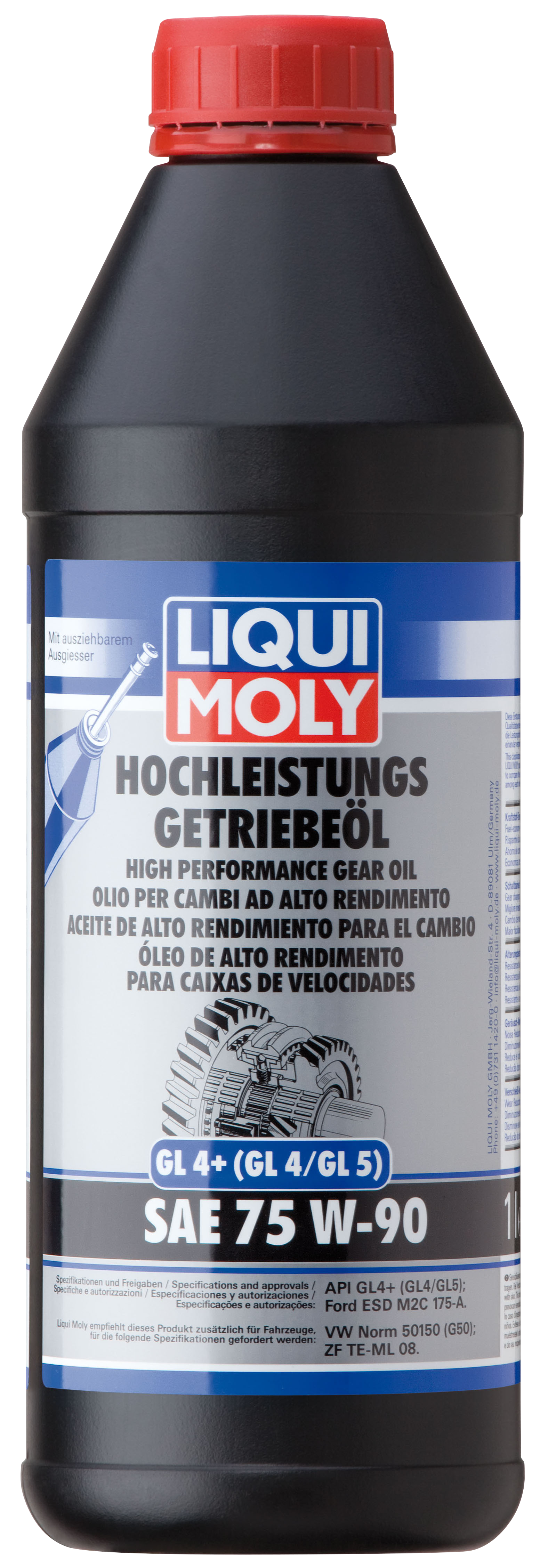 LIQUI MOLY Hochleistungs-Getriebeöl (GL4+) SAE 75W-90, 1 l (4434) LIQUI MOLY Hochleistungs-Getriebeöl (GL4+) SAE 75W-90, 1 l (4434)