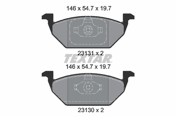 TEXTAR Bremsbelagsatz, Scheibenbremse (2313081) 4019722405143 2313081