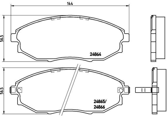 BREMBO Bremsbelagsatz, Scheibenbremse (P 10 007)