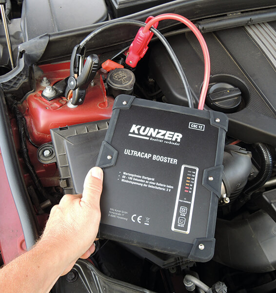 Wartungsfreie Starthilfe 12 V mit Ultrakondensatortechnik Wartungsfreie Starthilfe 12 V mit Ultrakondensatortechnik