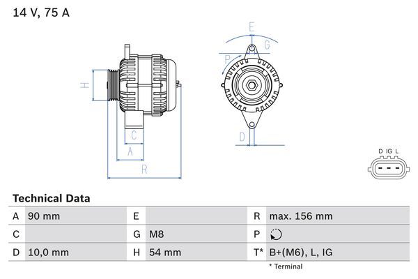 BOSCH Generator (0 986 081 950)