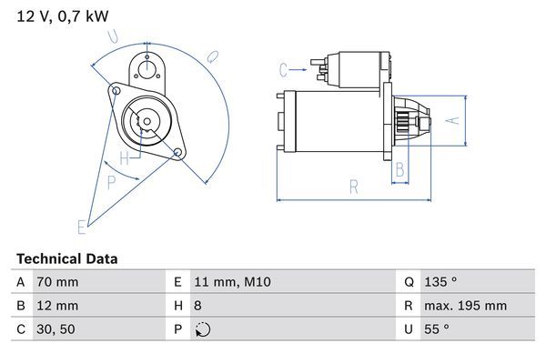 BOSCH Starter (0 986 018 630)