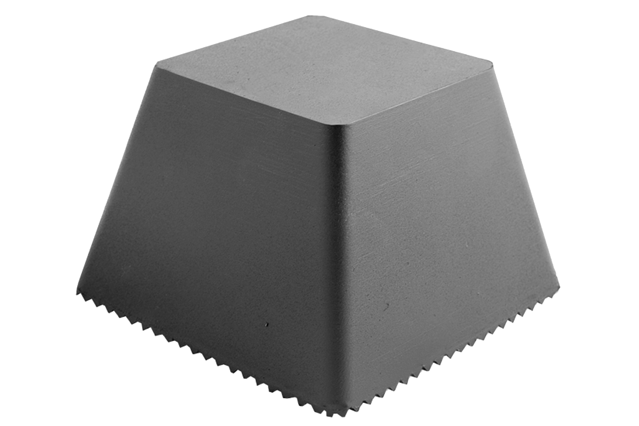 Gummi Trapezblock uni H100xB150xL150mm
