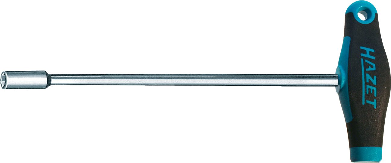 HAZET Steckschlüssel ∙ mit T-Griff 428LG-10 ∙ Außen-Sechskant Profil ∙ 10 mm