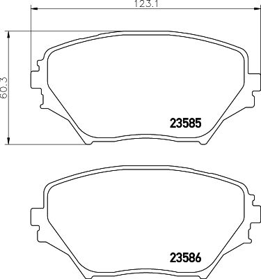 HELLA Bremsbelagsatz, Scheibenbremse (8DB 355 009-741)