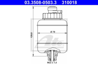 ATE Ausgleichsbehälter, Bremsflüssigkeit (03.3508-0503.3)