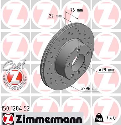 ZIMMERMANN Bremsscheibe (150.1284.52)