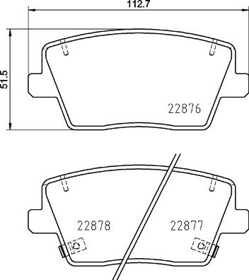 BREMBO Bremsbelagsatz, Scheibenbremse (P 30 112)